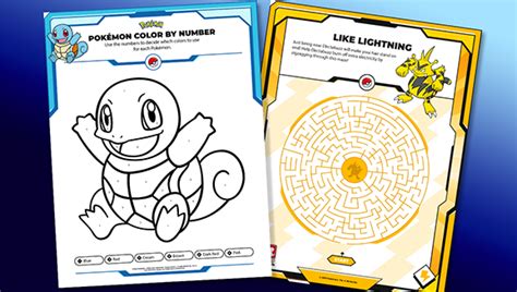 Pokémon Activity Sheets for Kids—Puzzles, Mazes, Coloring Pages, and.